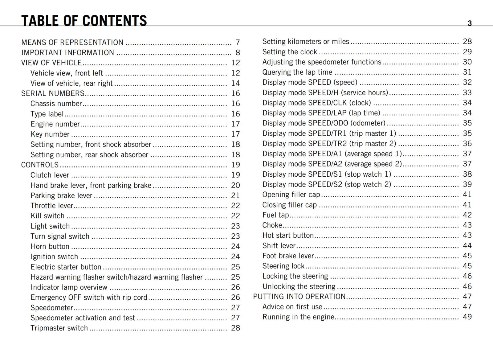 KTM 2011 - 525 XC ATV - OWNERS MANUAL USER GUIDE