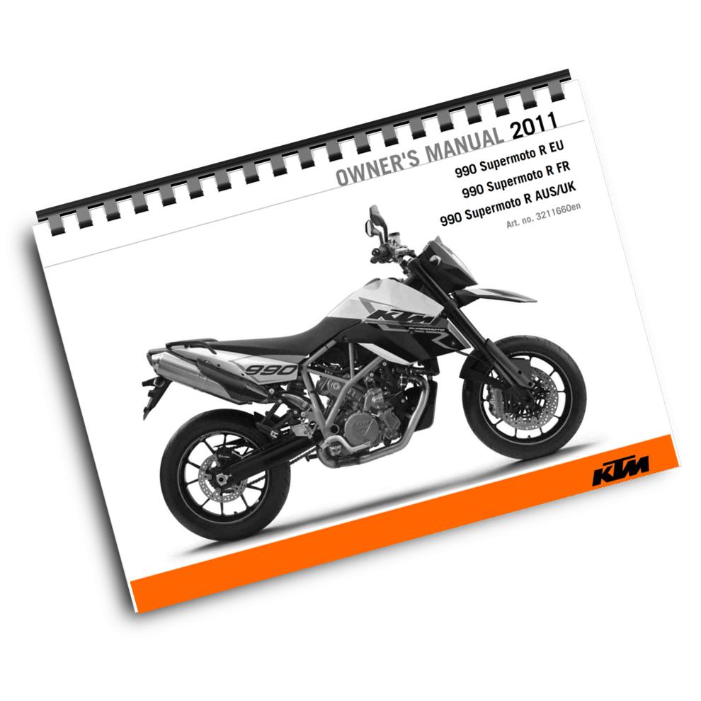 KTM 2011 - 990 SUPERMOTO R - OWNERS MANUAL USER GUIDE