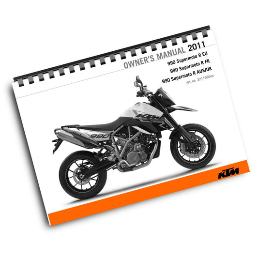KTM 2011 - 990 SUPERMOTO R - OWNERS MANUAL USER GUIDE