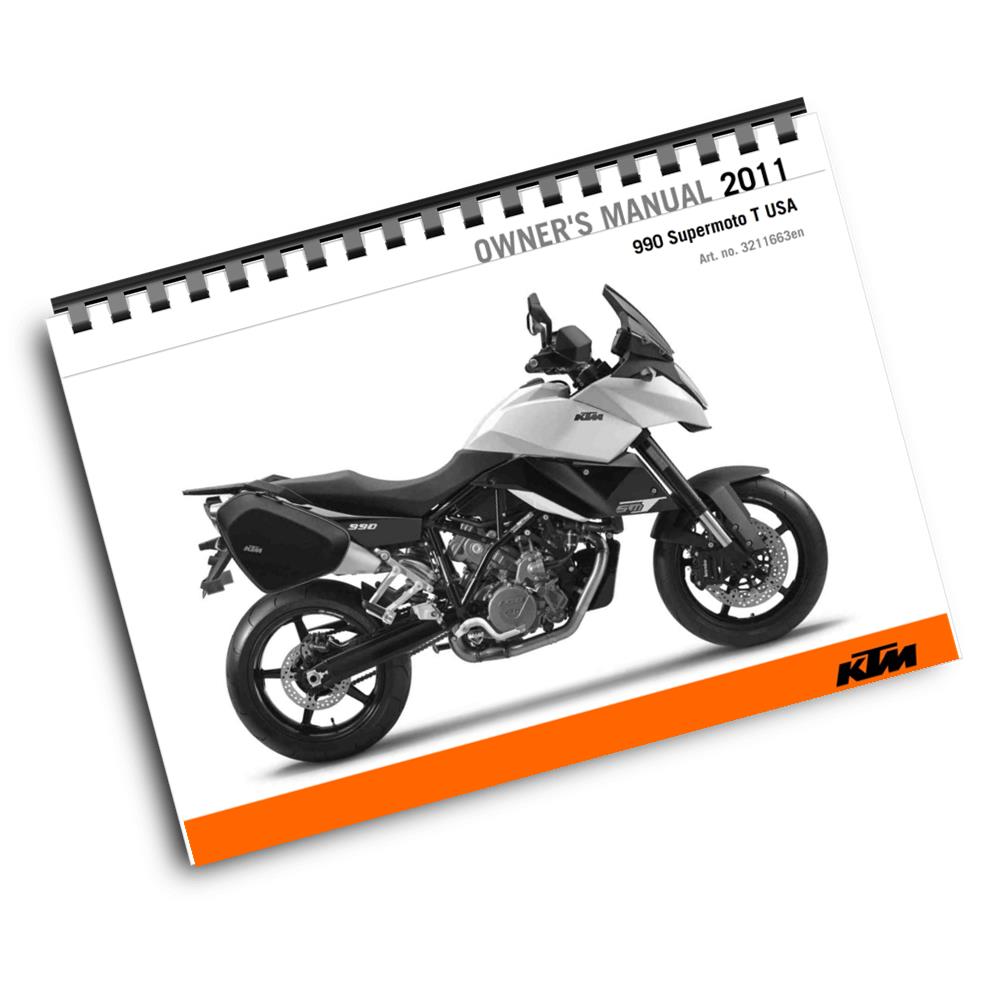 KTM 2011 - 990 SUPER MOTO T USA - OWNERS MANUAL USER GUIDE