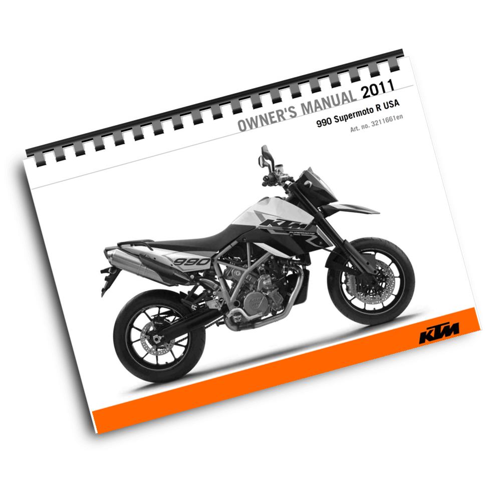 KTM 2011 - 990 SUPERMOTO R USA - OWNERS MANUAL USER GUIDE