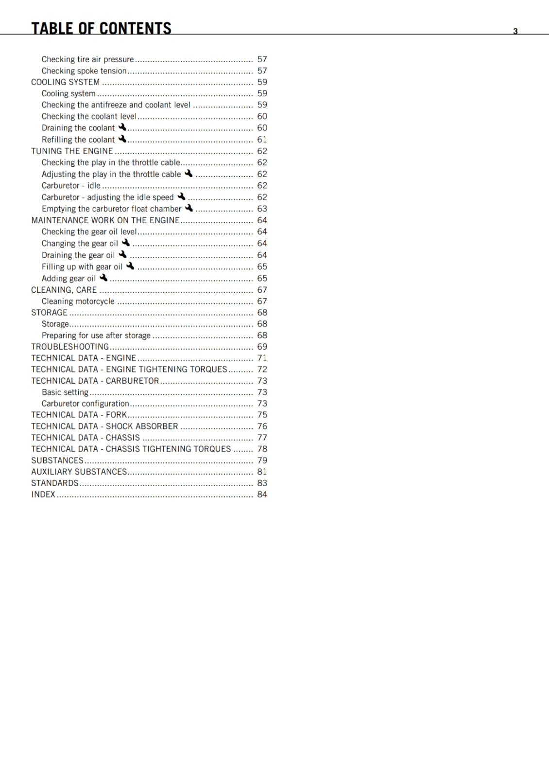 KTM 2012 - 65 SX - OWNERS MANUAL USER GUIDE