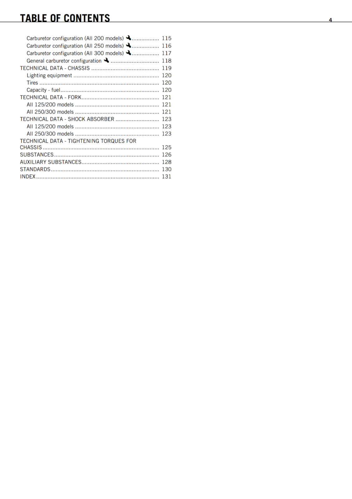KTM 2012 - 125 200 250 300 EXC SIX DAYS XC-W - OWNERS MANUAL USER GUIDE
