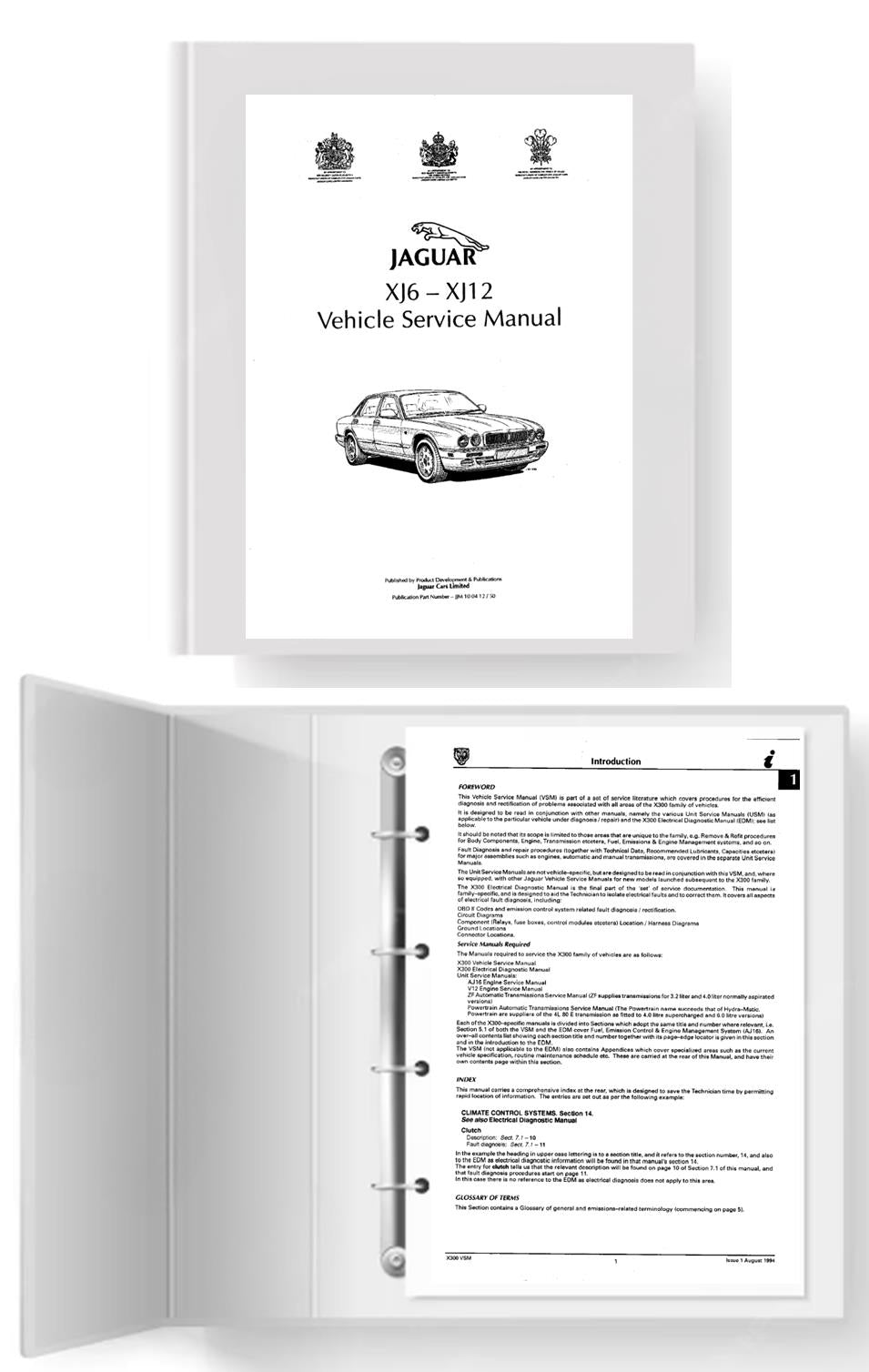 JAGUAR XJ6 XJ12 (X300) COMPLETE SET OF MANUALS - SERVICE ELECTRICAL AJ16 V12 ZF