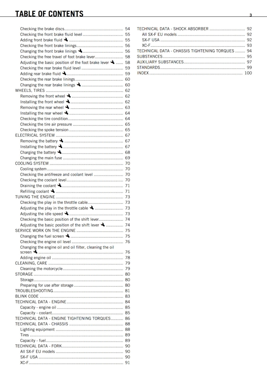 KTM 2012 - 350 SX-F CAIROLI REPLICA XC-F - OWNERS MANUAL USER GUIDE