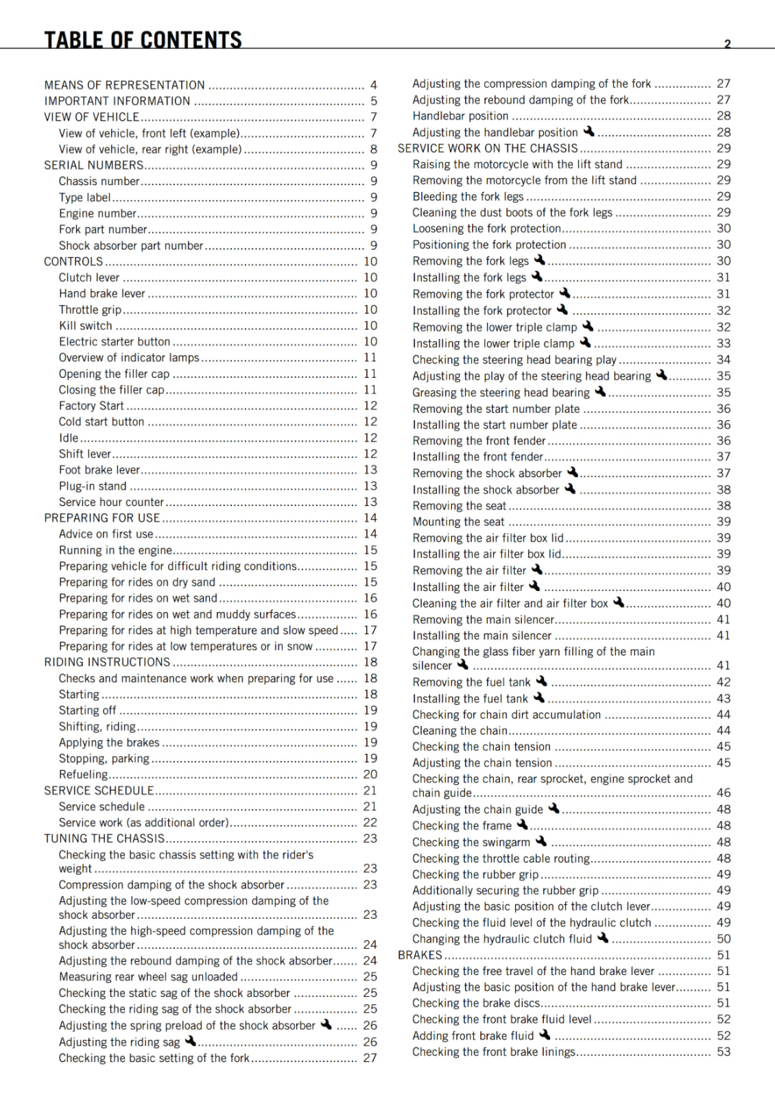 KTM 2012 - 450 SX-F FACTORY REPLICA USA - OWNERS MANUAL USER GUIDE
