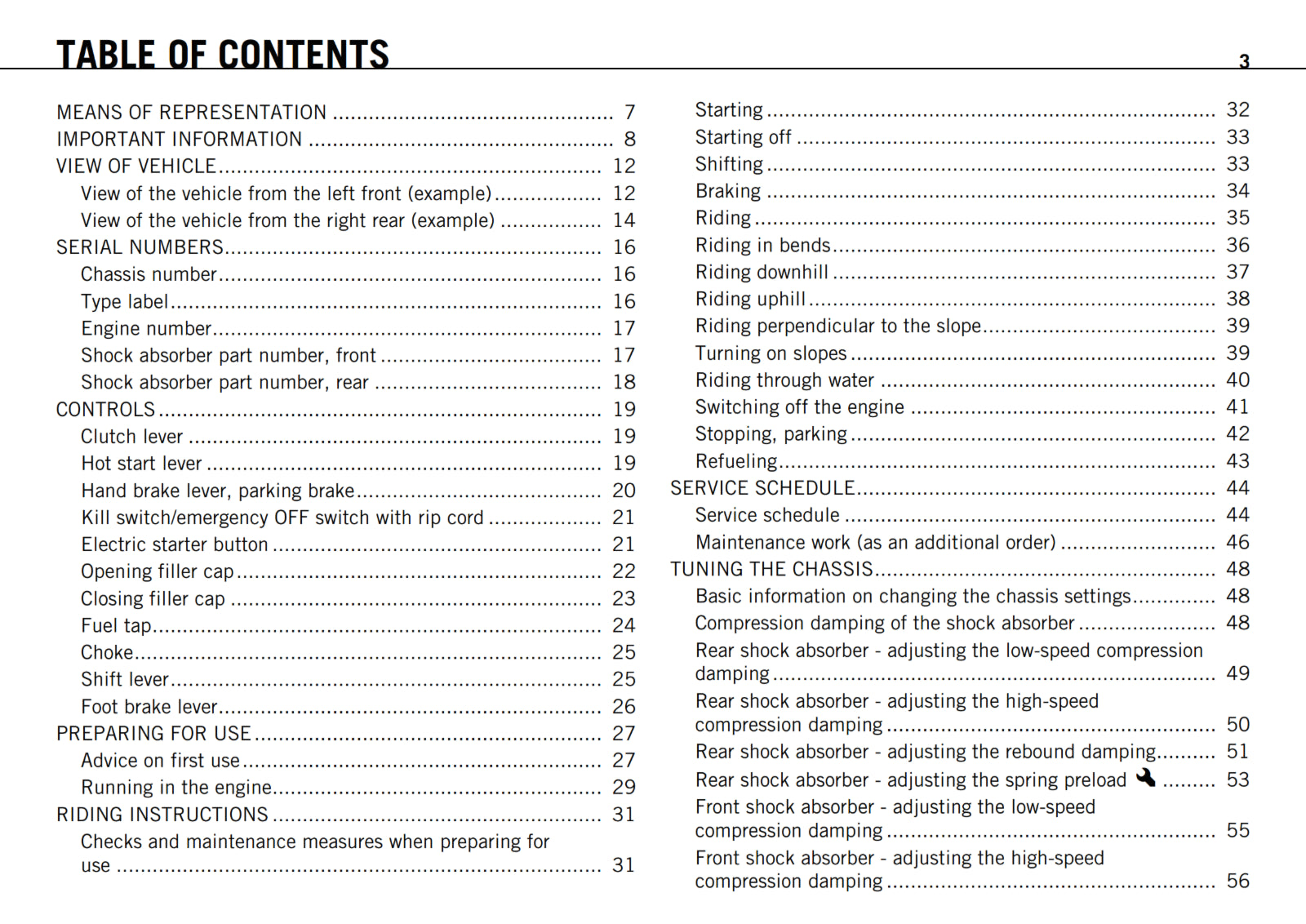 KTM 2012 - 505 SX ATV - OWNERS MANUAL USER GUIDE