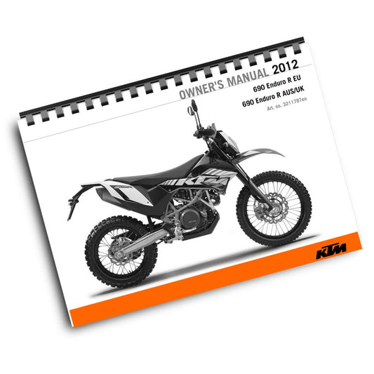 KTM 2012 - 690 ENDURO R - OWNERS MANUAL USER GUIDE