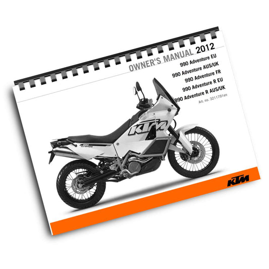 KTM 2012 - 990 ADVENTURE R - OWNERS MANUAL USER GUIDE