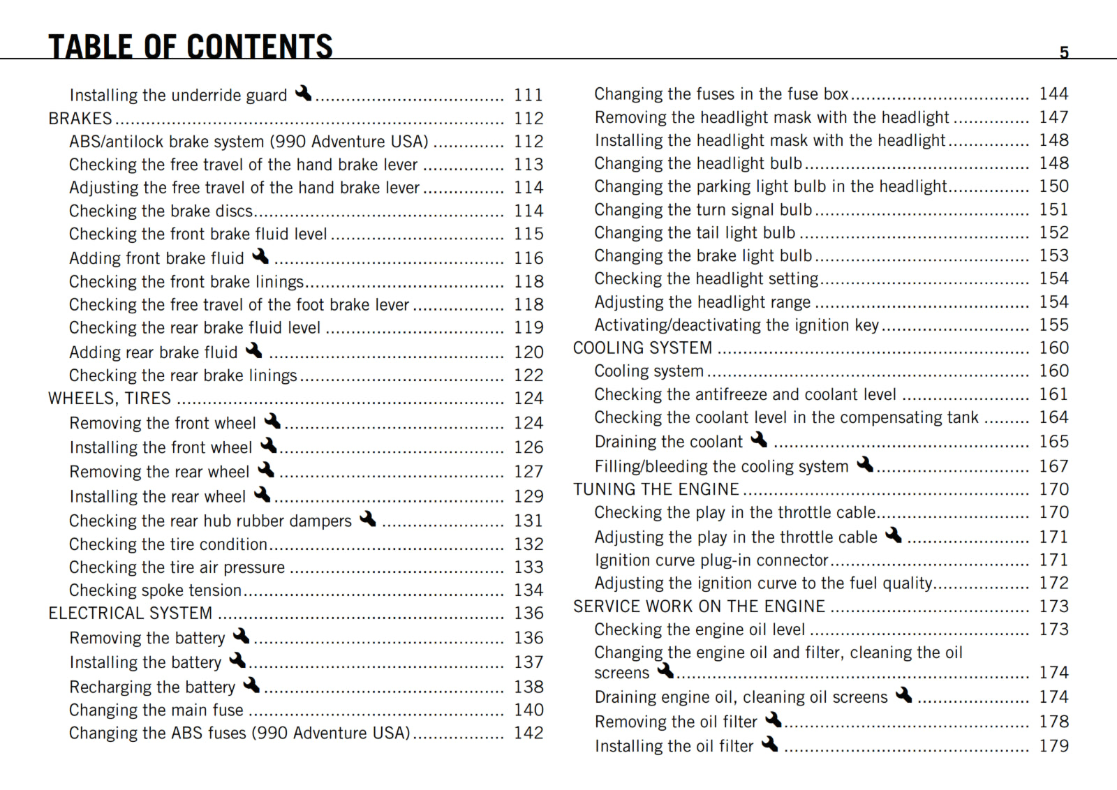 KTM 2012 - 990 ADVENTURE R USA - OWNERS MANUAL USER GUIDE
