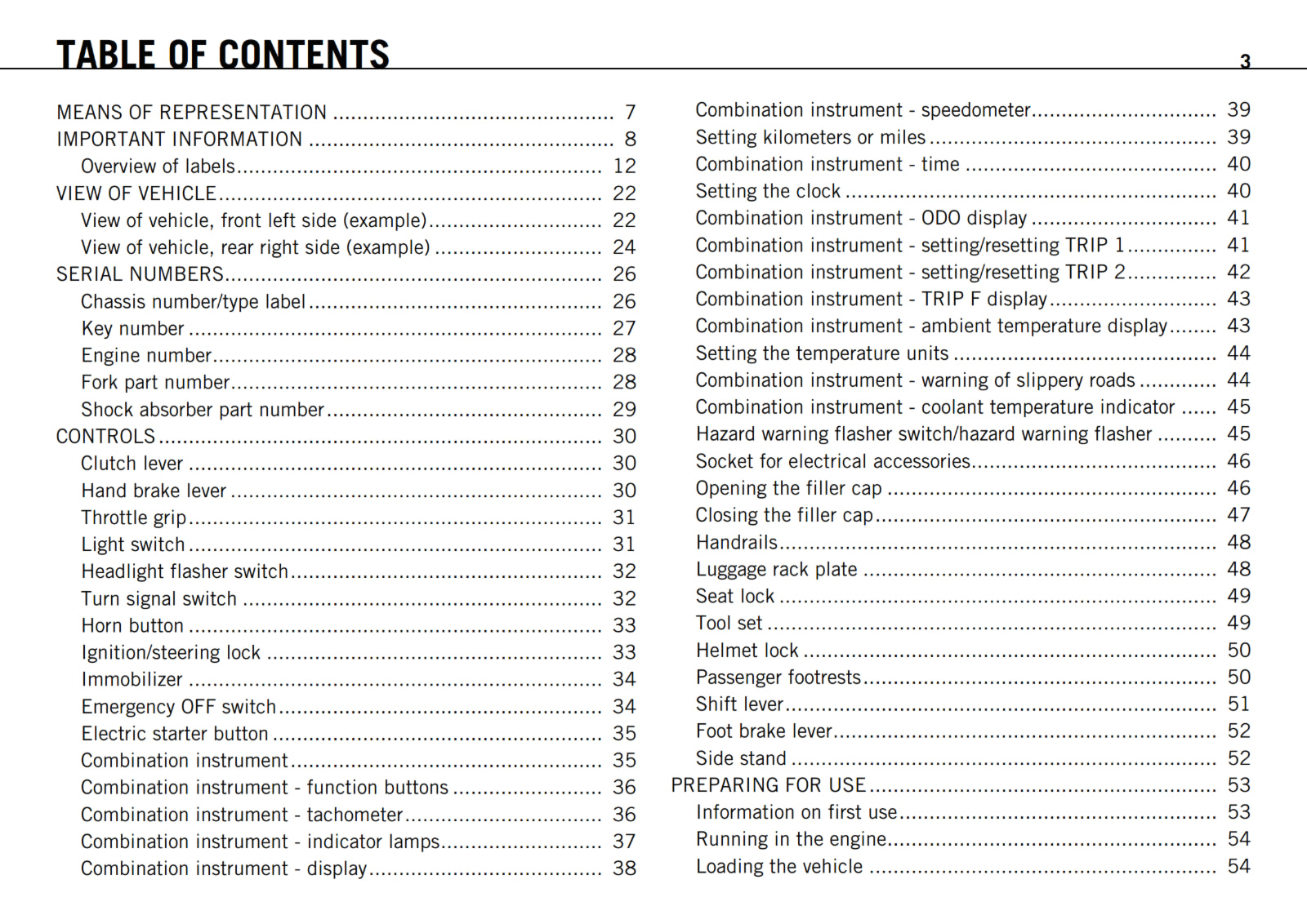 KTM 2012 - 990 SUPERMOTO T USA - OWNERS MANUAL USER GUIDE