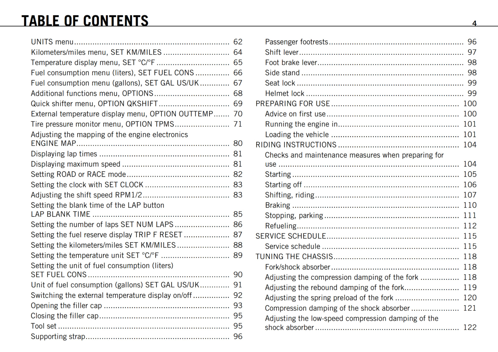 KTM 2012 - 1190 RC8 R - OWNERS MANUAL USER GUIDE