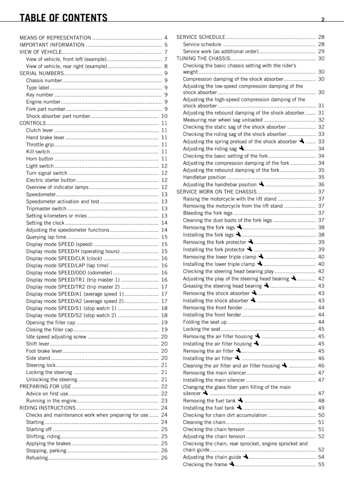 KTM 2012 - FREERIDE 350 - OWNERS MANUAL USER GUIDE