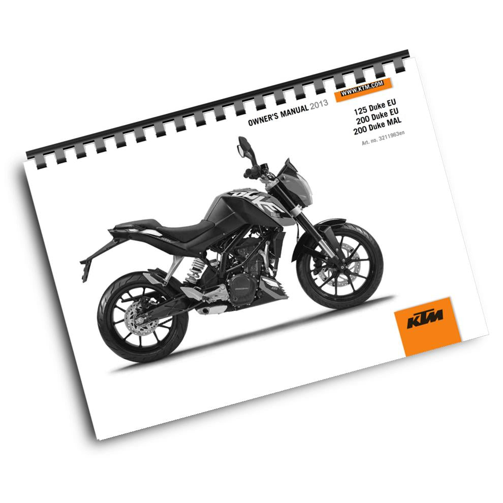 KTM 2013 - 125 200 DUKE - OWNERS MANUAL USER GUIDE