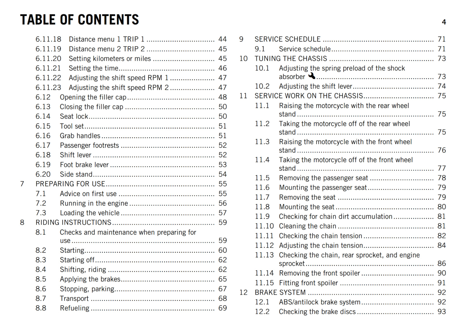 KTM 2013 - 125 200 DUKE - OWNERS MANUAL USER GUIDE