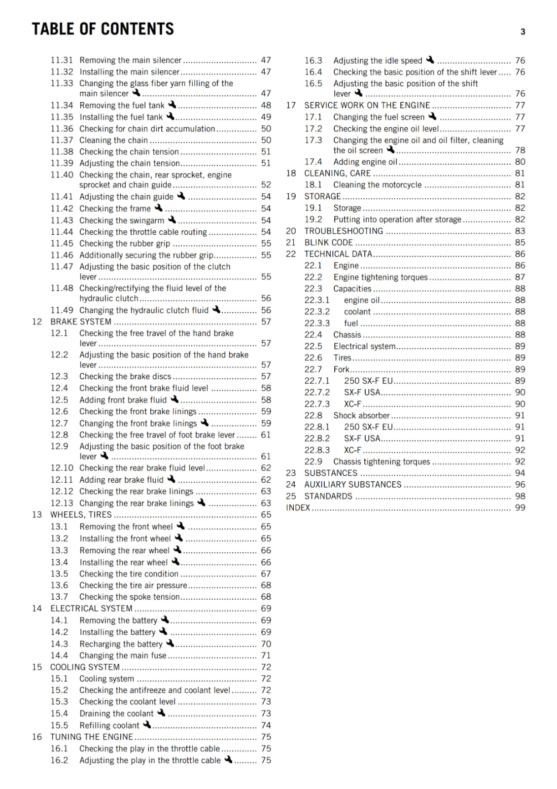 KTM 2013 - 250 SX-F XC-F - OWNERS MANUAL USER GUIDE