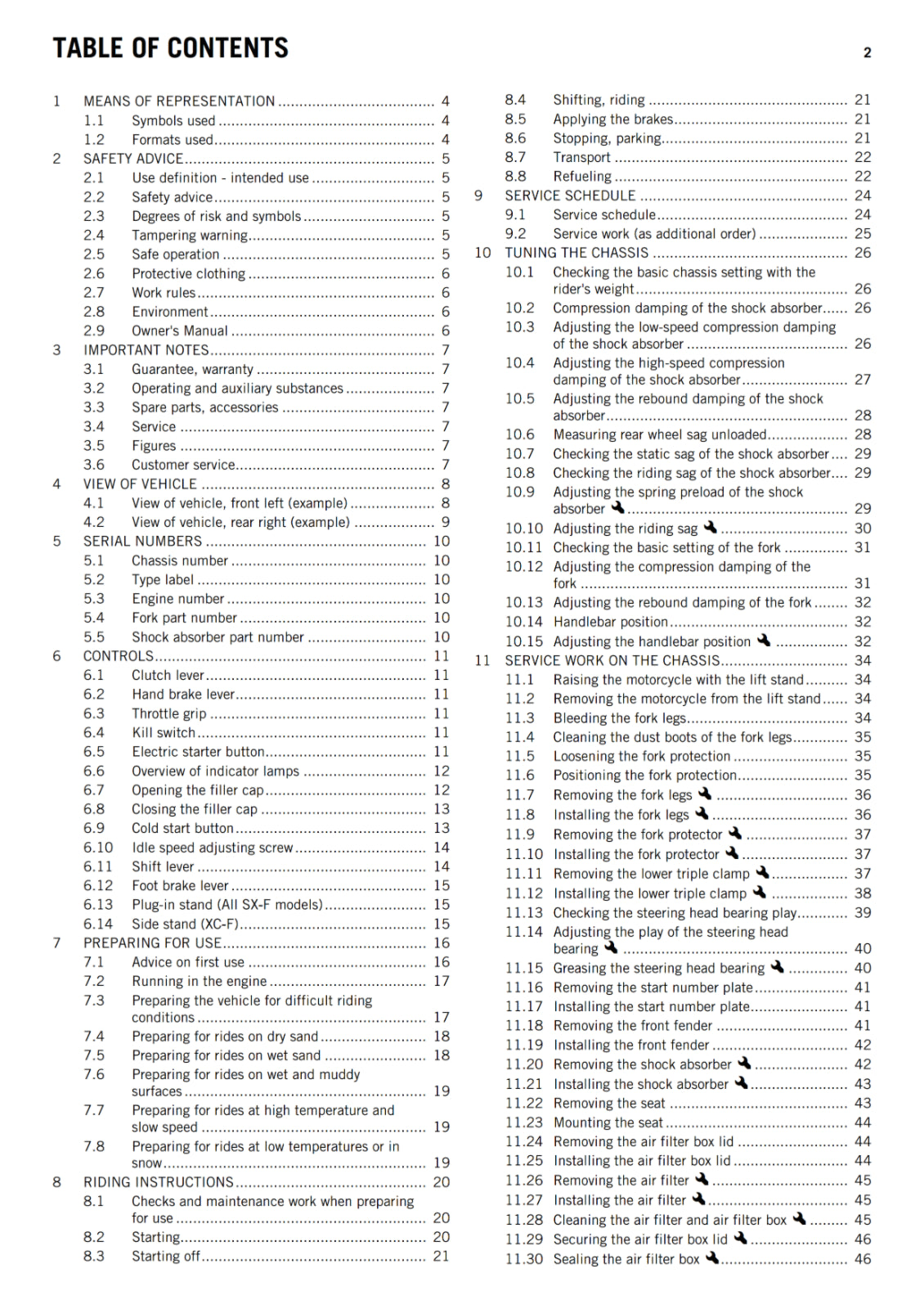 KTM 2013 - 350 SX-F XC-F - OWNERS MANUAL USER GUIDE