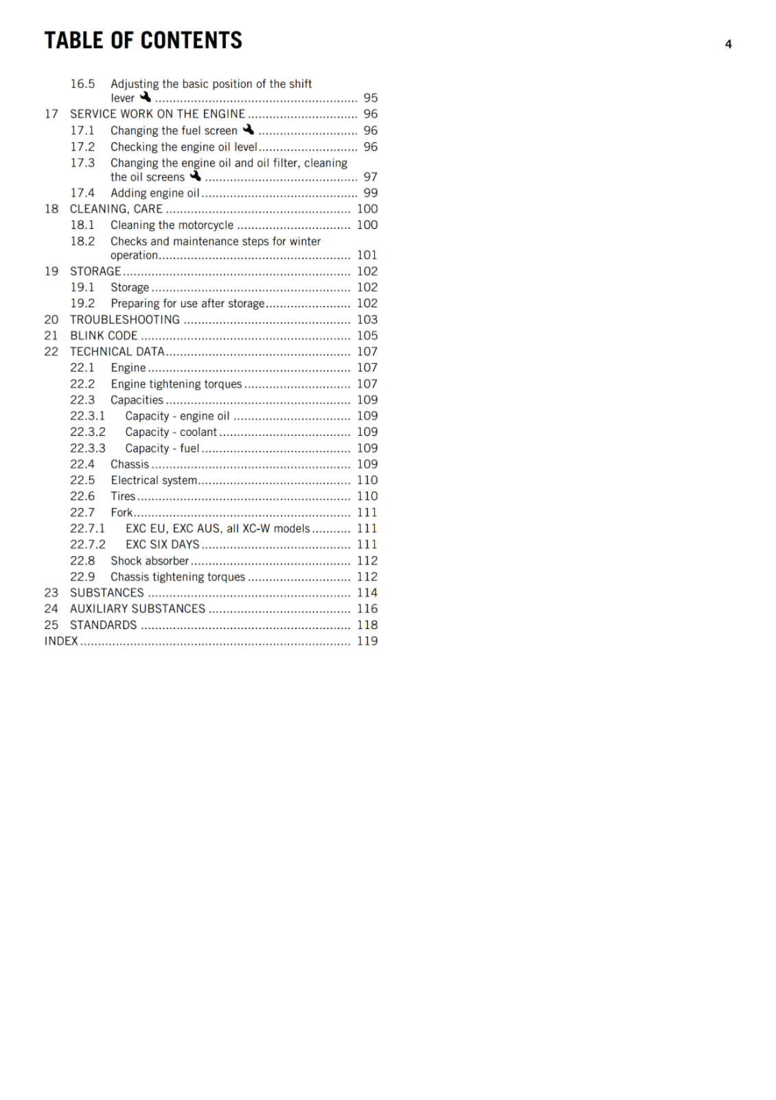 KTM 2013 - 450 500 EXC SIX DAYS XC-W - OWNERS MANUAL USER GUIDE