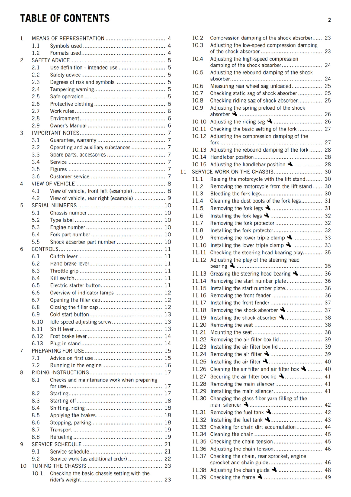 KTM 2013 - 450 SMR - OWNERS MANUAL USER GUIDE