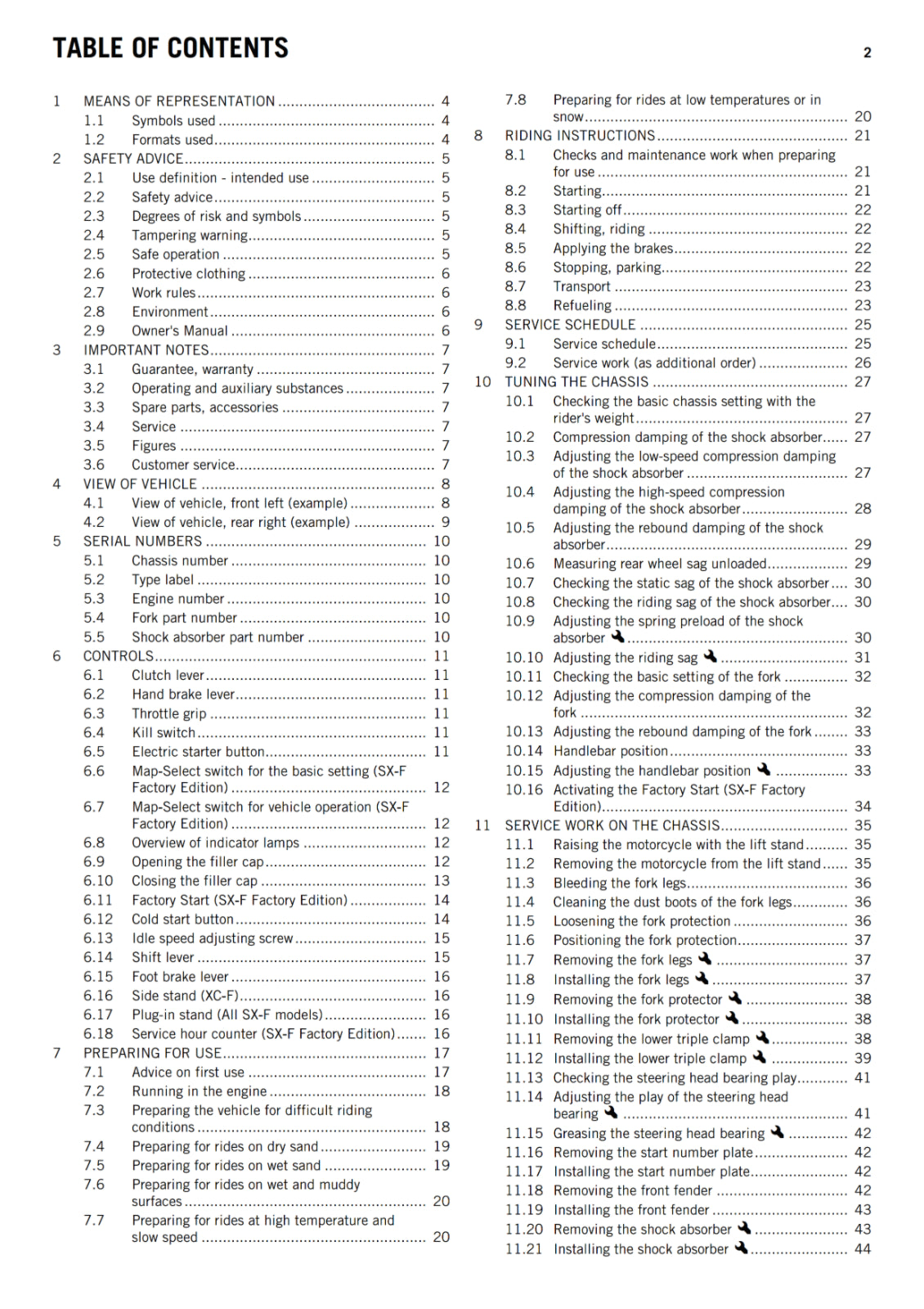 KTM 2013 - 450 SX-F FACTORY EDITION XC-F - OWNERS MANUAL USER GUIDE