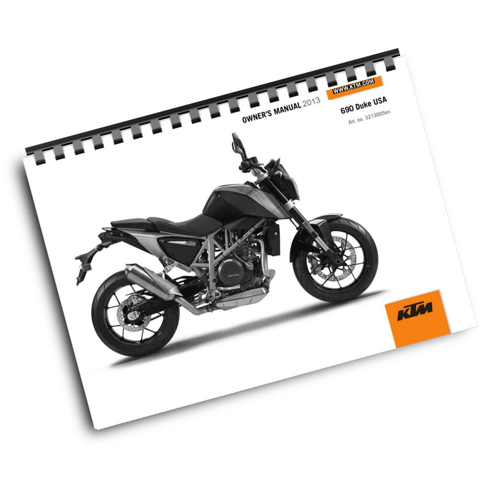 KTM 2013 - 690 DUKE USA - OWNERS MANUAL USER GUIDE
