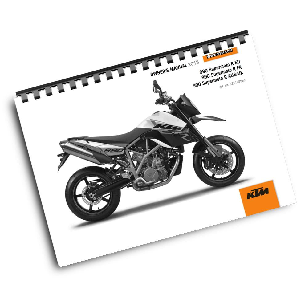 KTM 2013 - 990 SUPERMOTO R - OWNERS MANUAL USER GUIDE