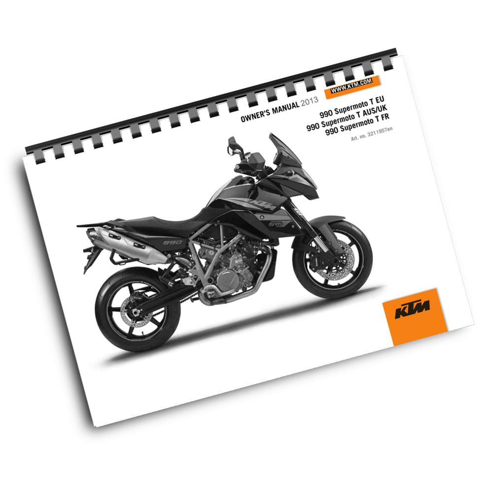 KTM 2013 - 990 SUPERMOTO T - OWNERS MANUAL USER GUIDE