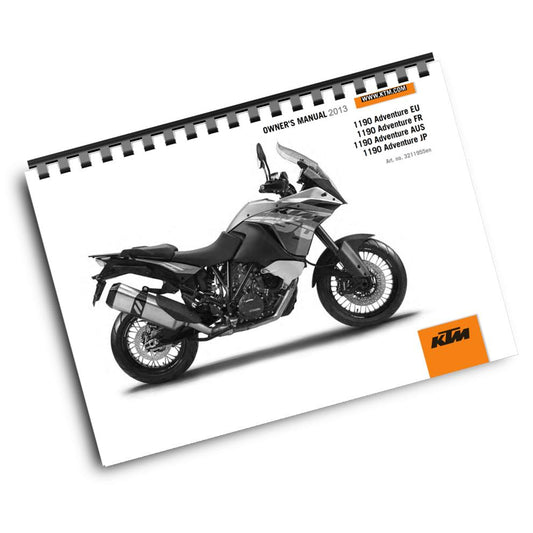 KTM 2013 - 1190 ADVENTURE - OWNERS MANUAL USER GUIDE
