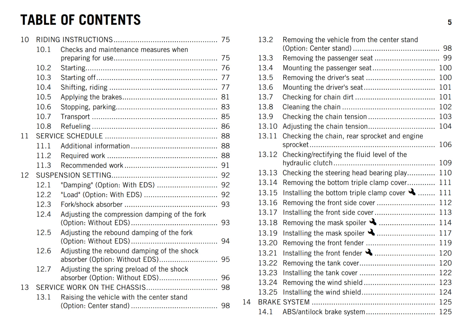 KTM 2013 - 1190 ADVENTURE - OWNERS MANUAL USER GUIDE