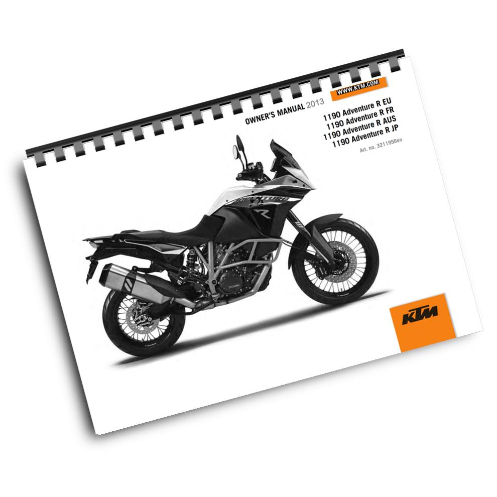 KTM 2013 - 1190 ADVENTURE R - OWNERS MANUAL USER GUIDE