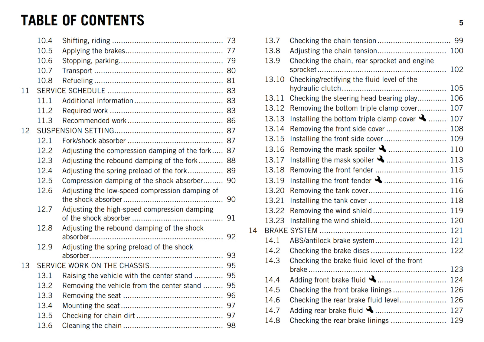 KTM 2013 - 1190 ADVENTURE R - OWNERS MANUAL USER GUIDE