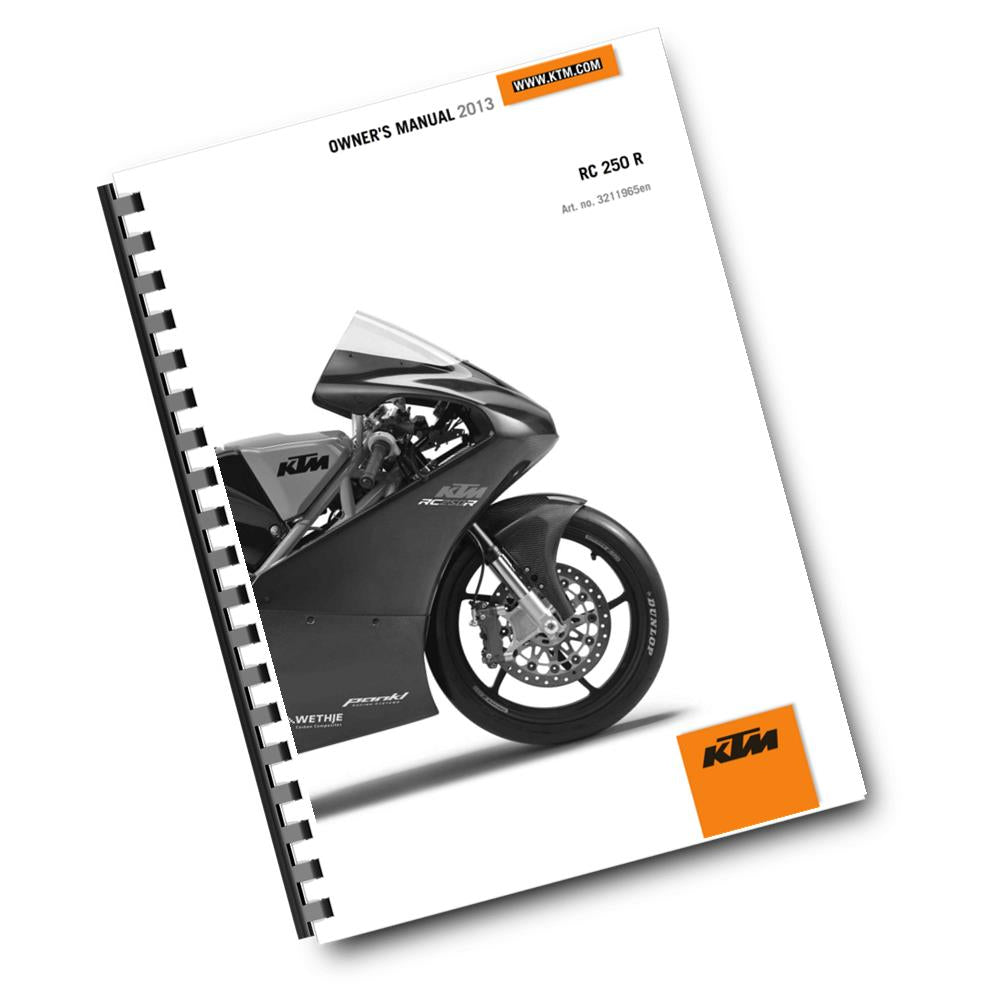 KTM 2013 - RC 250 R - OWNERS MANUAL USER GUIDE