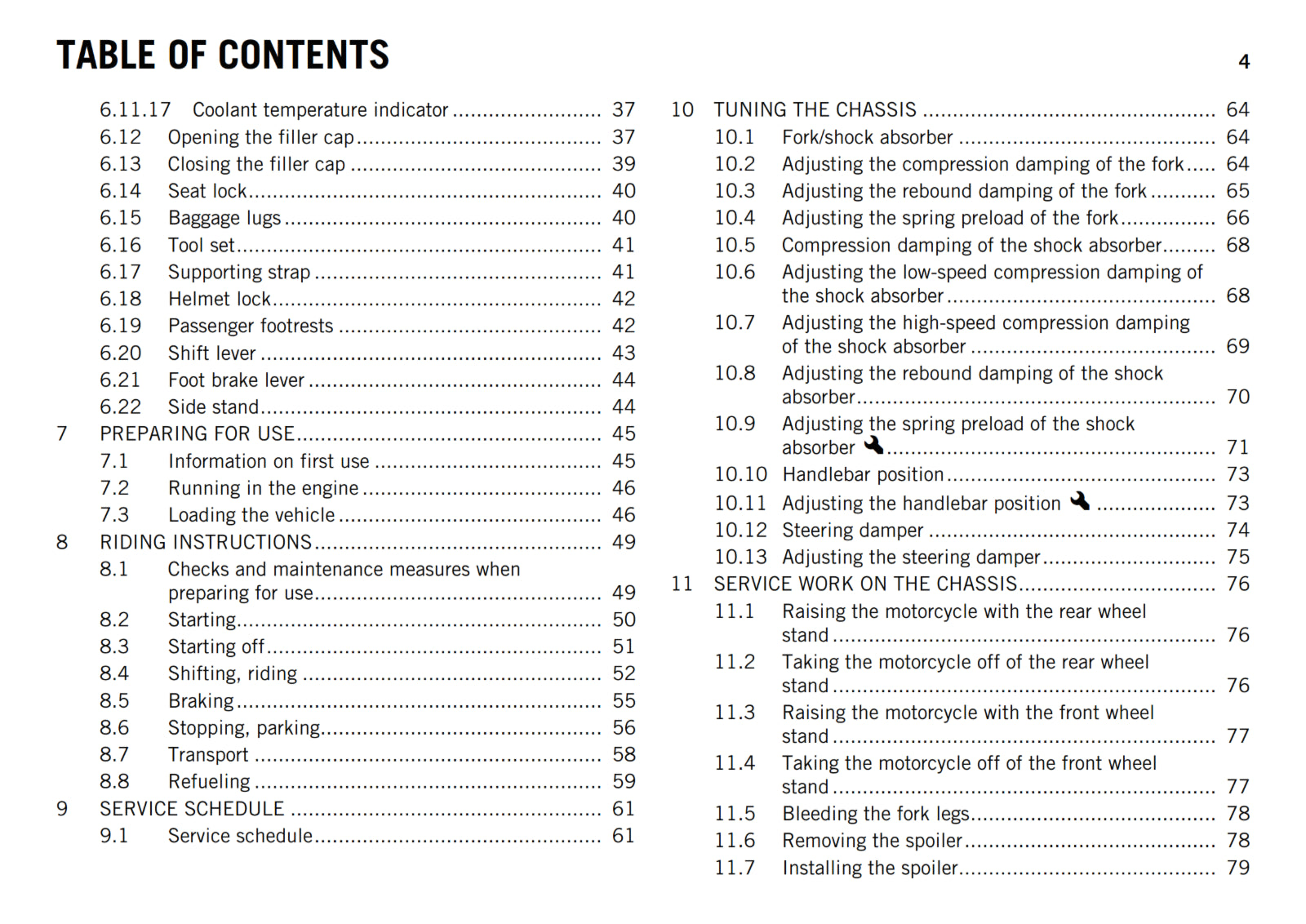 KTM 2013 - 990 SUPER DUKE R - OWNERS MANUAL USER GUIDE