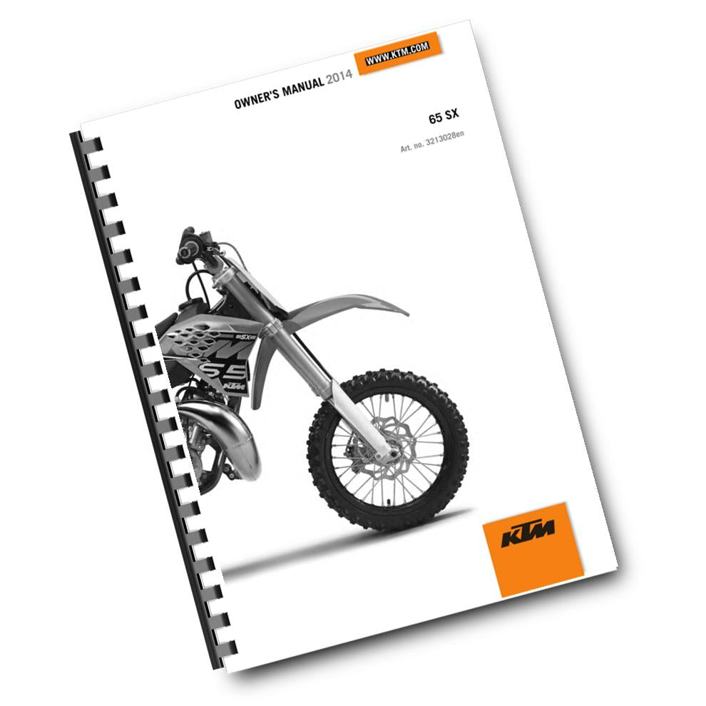 KTM 2014 - 65 SX - OWNERS MANUAL USER GUIDE
