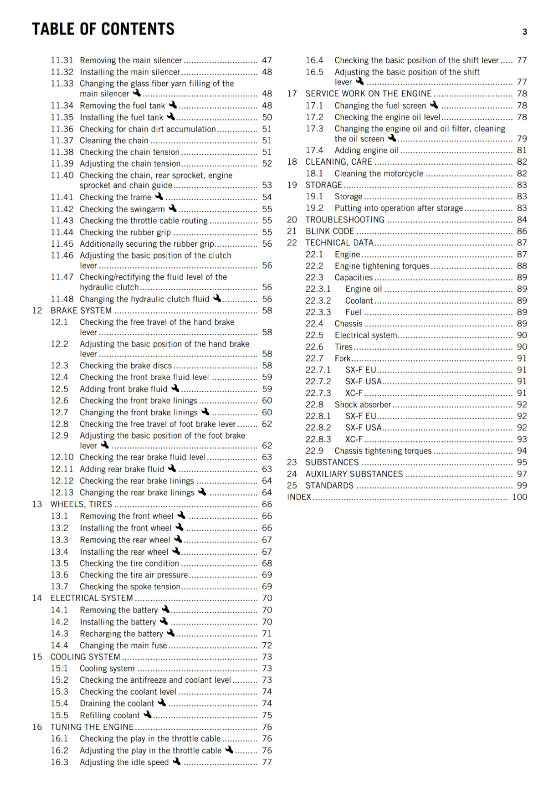KTM 2014 - 250 SX-F XC-F - OWNERS MANUAL USER GUIDE