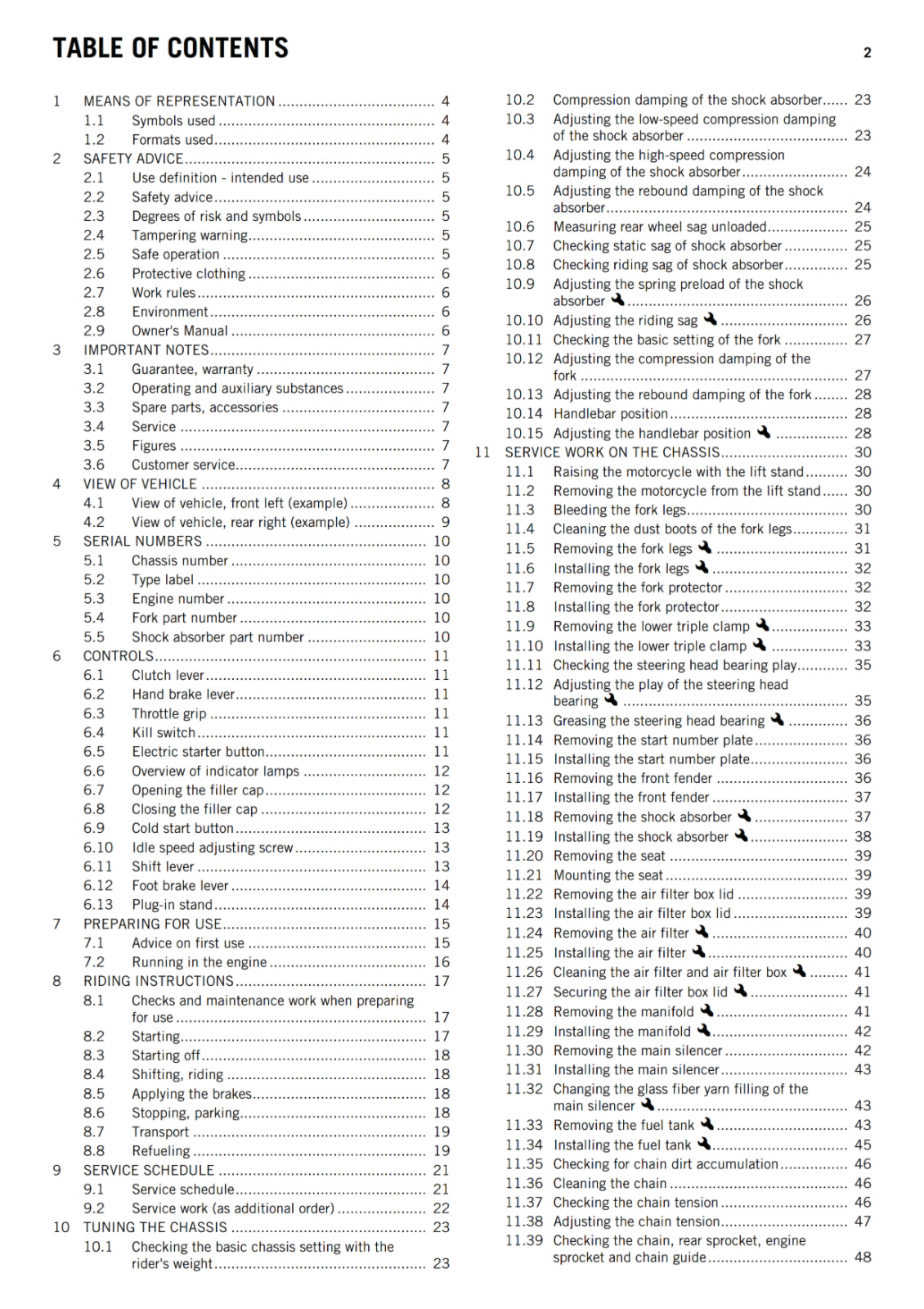 KTM 2014 - 450 SMR - OWNERS MANUAL USER GUIDE