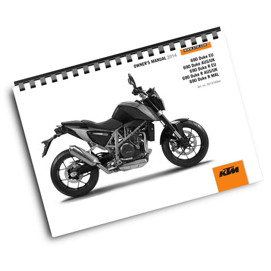KTM 2014 - 690 DUKE R - OWNERS MANUAL USER GUIDE