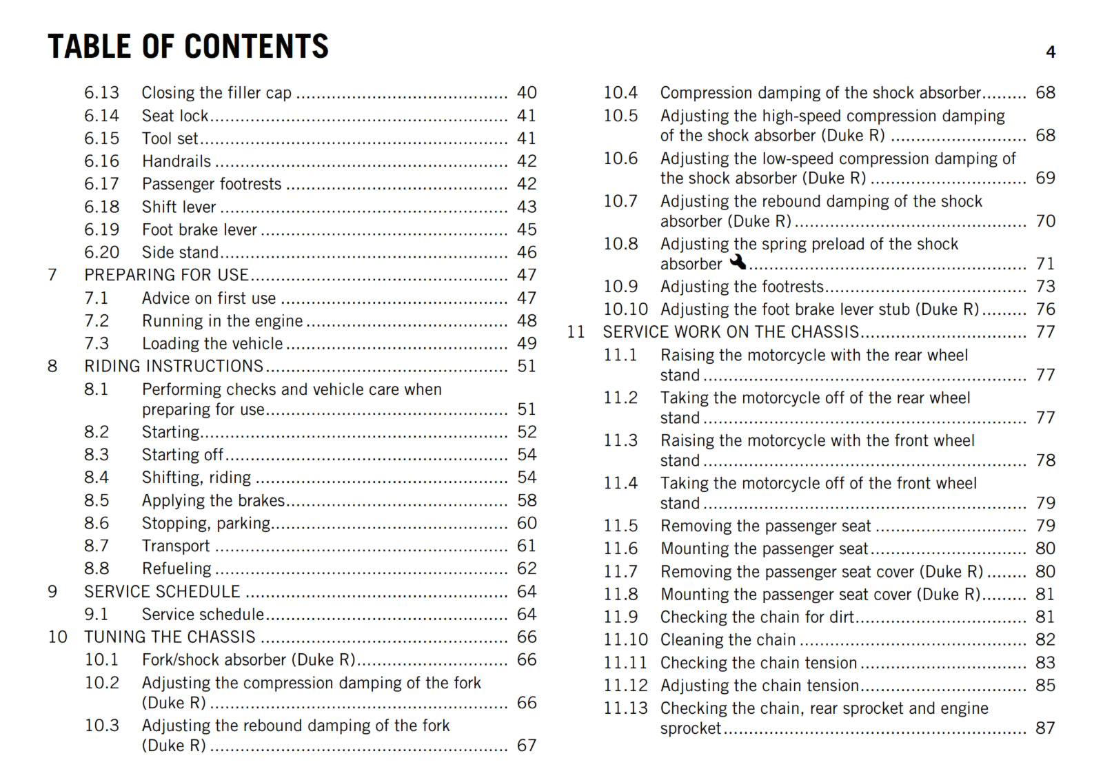 KTM 2014 - 690 DUKE R - OWNERS MANUAL USER GUIDE