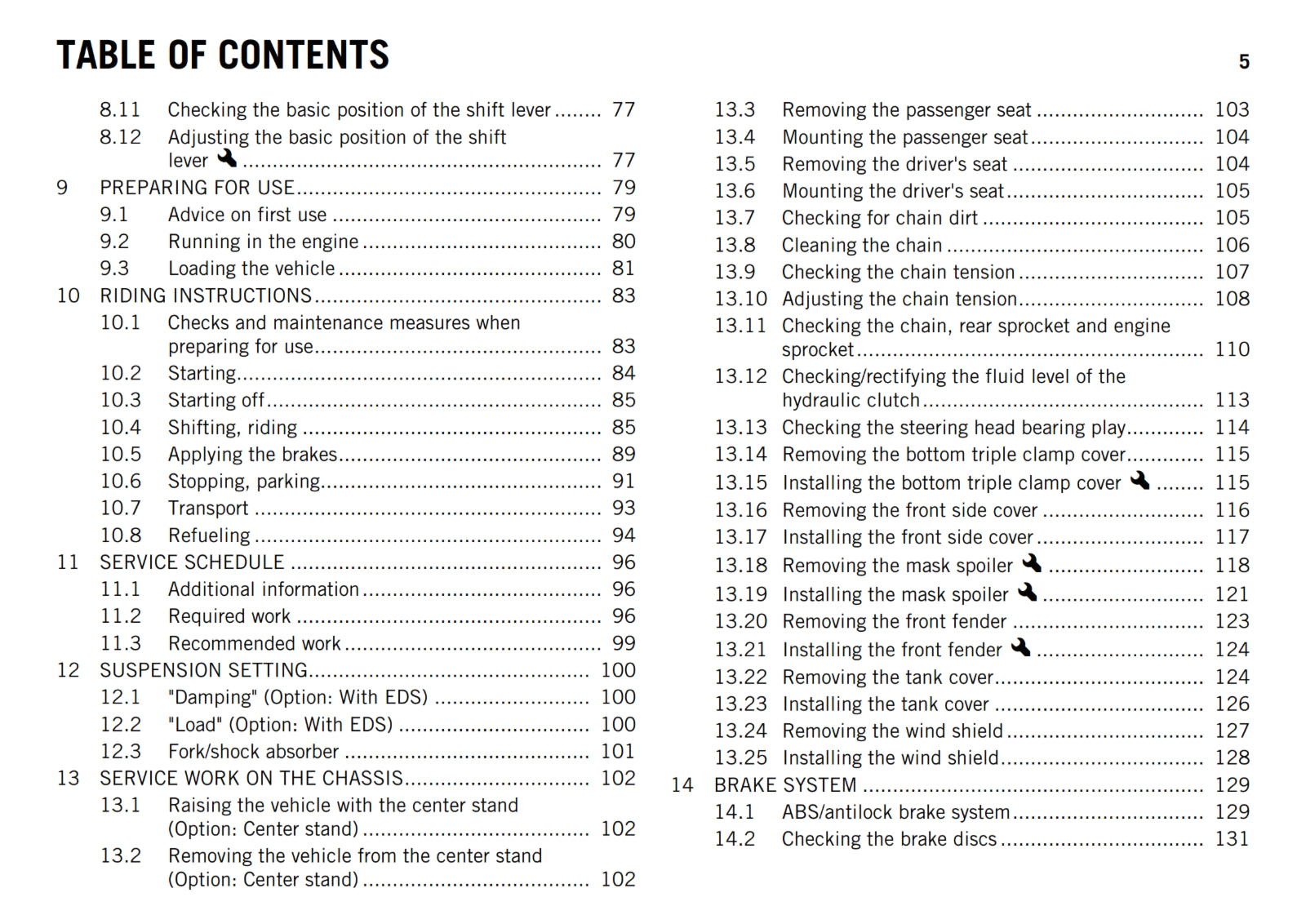 KTM 2014 - 1190 ADVENTURE USA - OWNERS MANUAL USER GUIDE