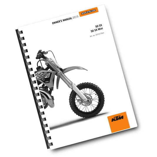 KTM 2015 - 50 SX MINI - OWNERS MANUAL USER GUIDE