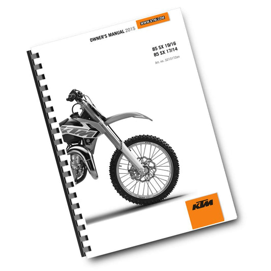 KTM 2015 - 85 SX 19/16 17/14 - OWNERS MANUAL USER GUIDE