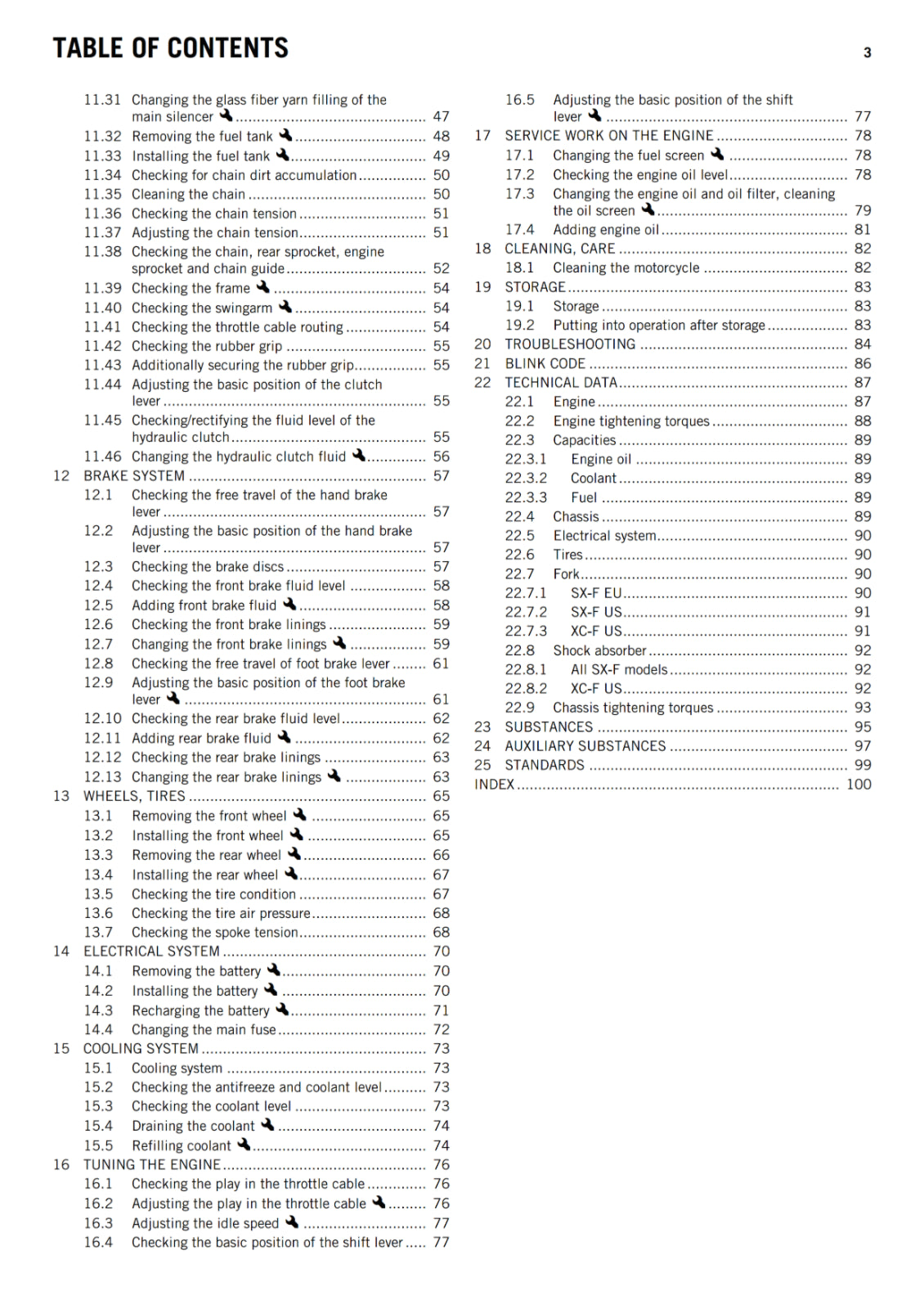 KTM 2015 - 250 SX-F XC-F - OWNERS MANUAL USER GUIDE