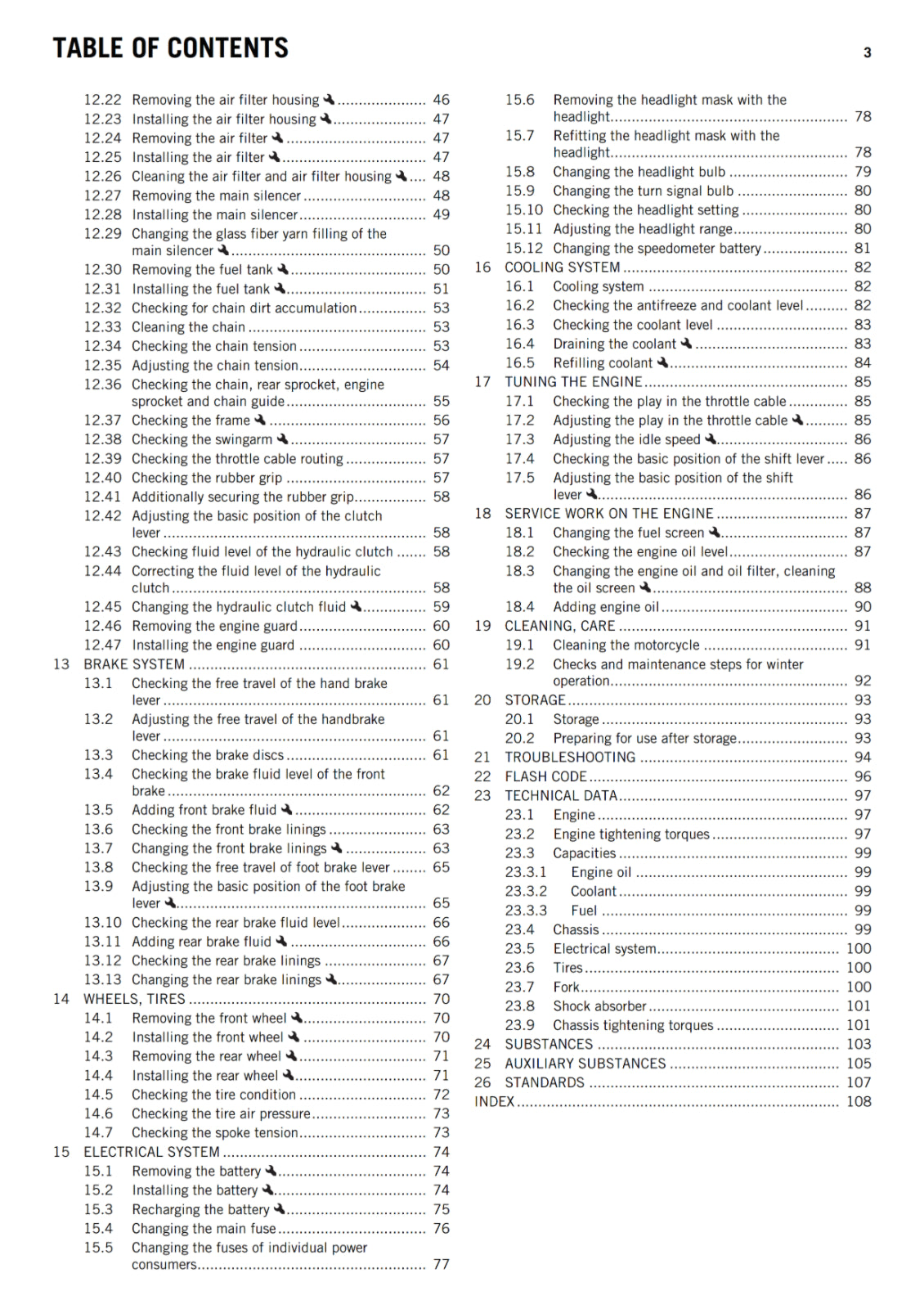 KTM 2015 - FREERIDE 350 - OWNERS MANUAL USER GUIDE