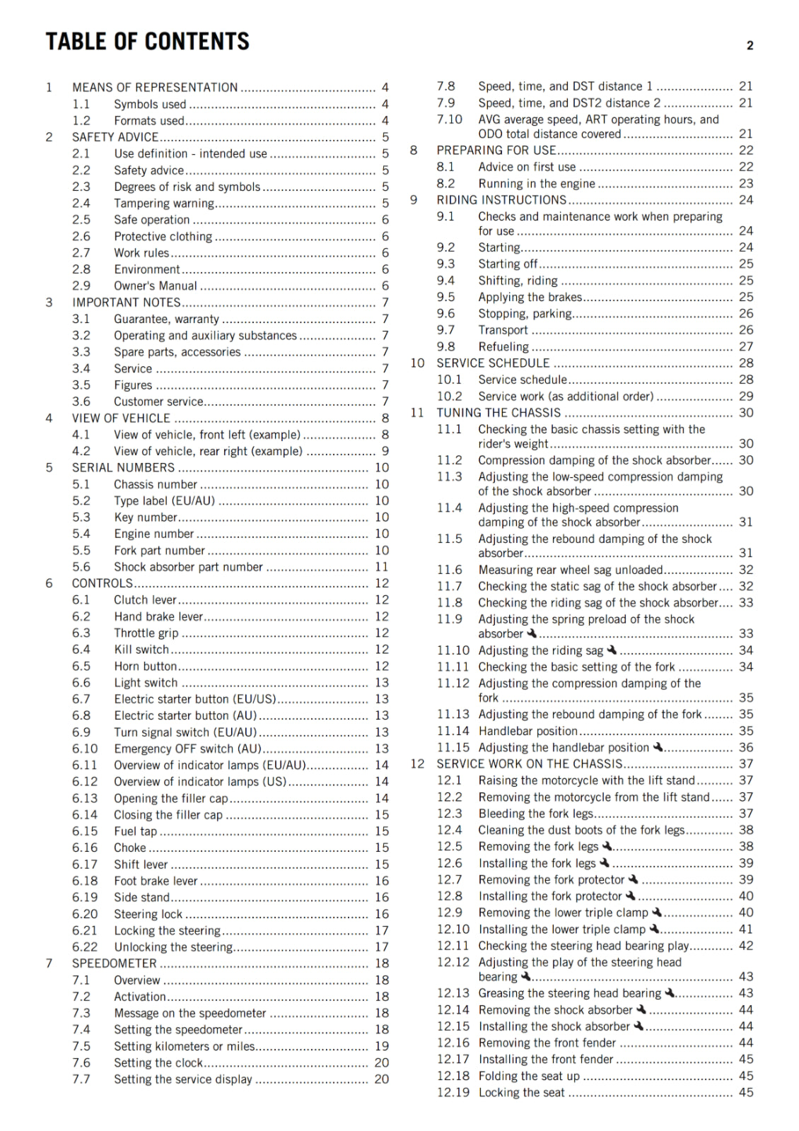 KTM 2015 - FREERIDE 250 R - OWNERS MANUAL USER GUIDE