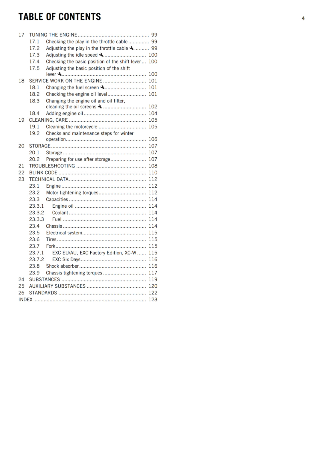 KTM 2015 - 450 500 EXC SIX DAYS FACTORY EDITION XC-W - OWNERS MANUAL USER GUIDE
