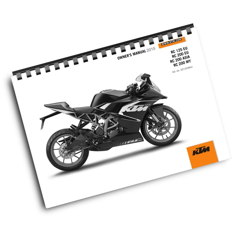 KTM 2015 - RC 125 200 - OWNERS MANUAL USER GUIDE