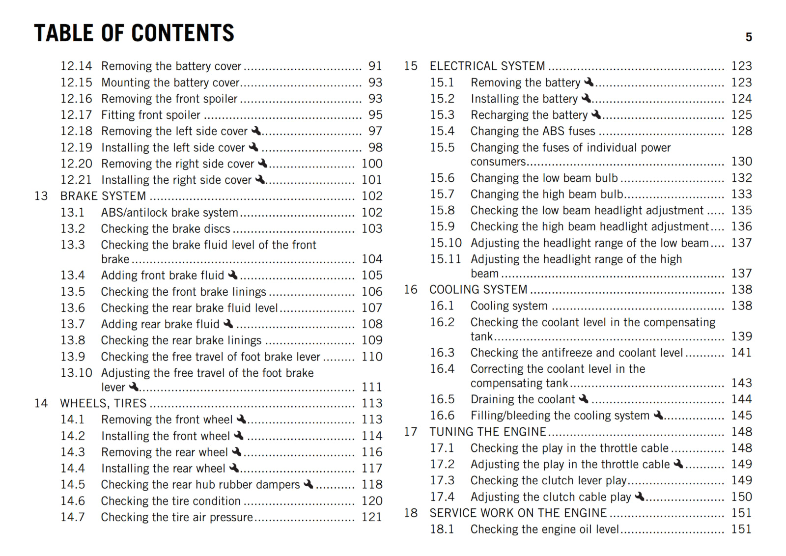 KTM 2015 - RC 390 - OWNERS MANUAL USER GUIDE