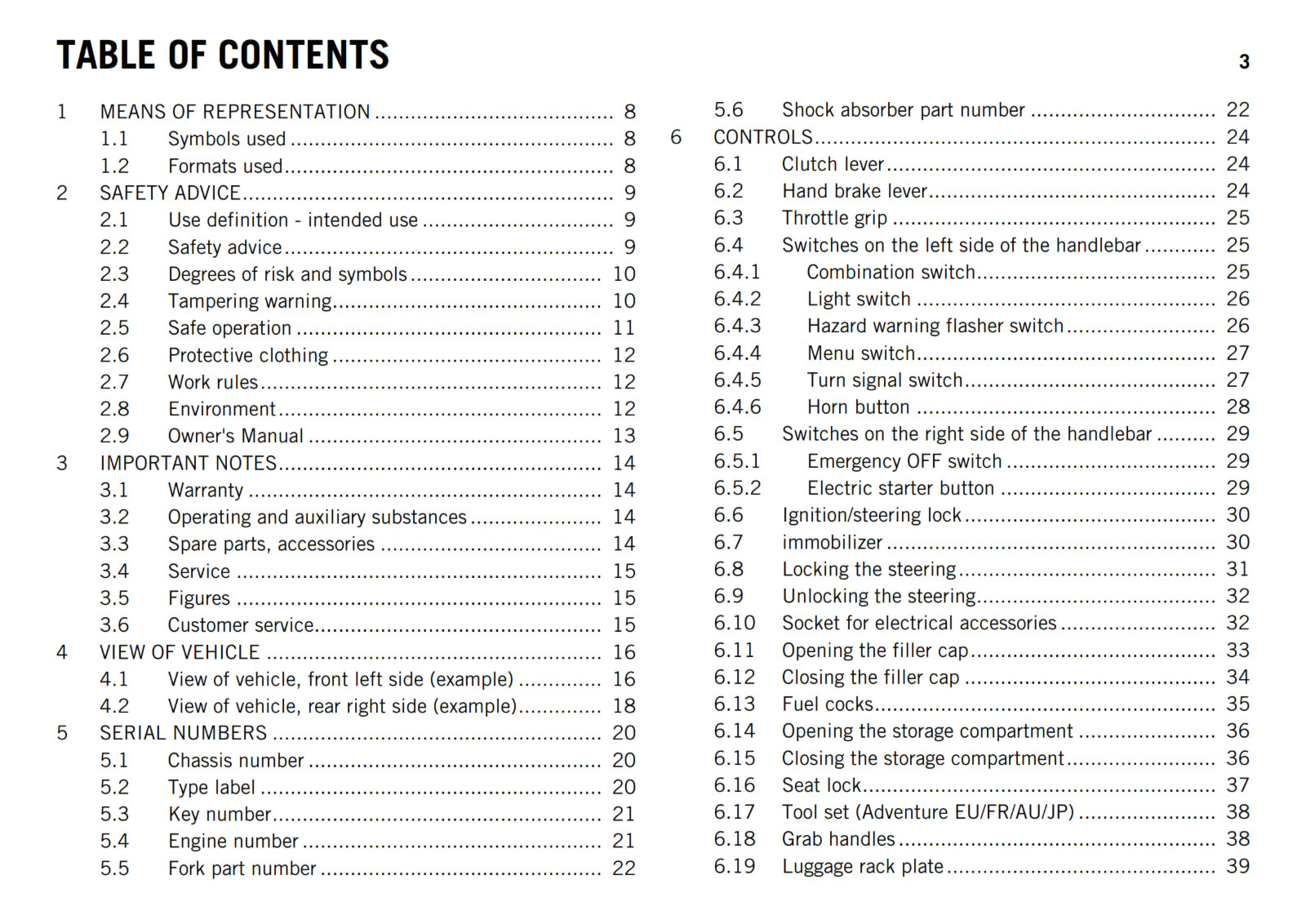 KTM 2015 - 1190 ADVENTURE - OWNERS MANUAL USER GUIDE