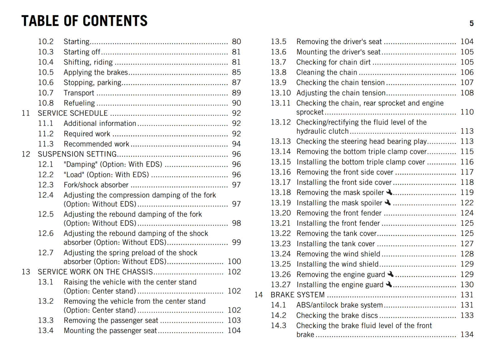 KTM 2015 - 1190 ADVENTURE - OWNERS MANUAL USER GUIDE