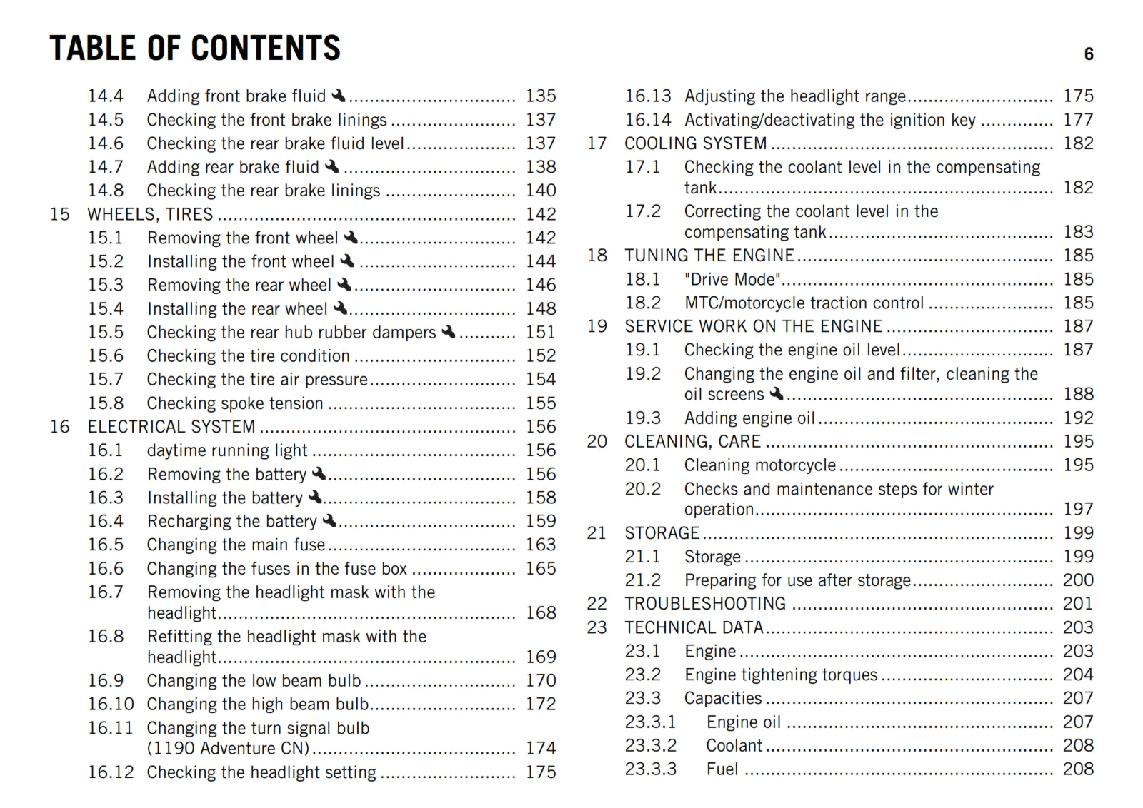 KTM 2015 - 1190 ADVENTURE - OWNERS MANUAL USER GUIDE